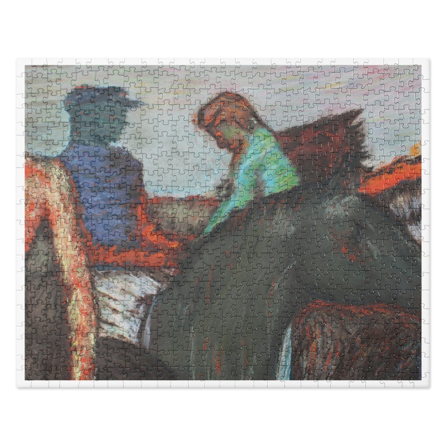 Jigsaw puzzle Degas study Jockeys on race horses