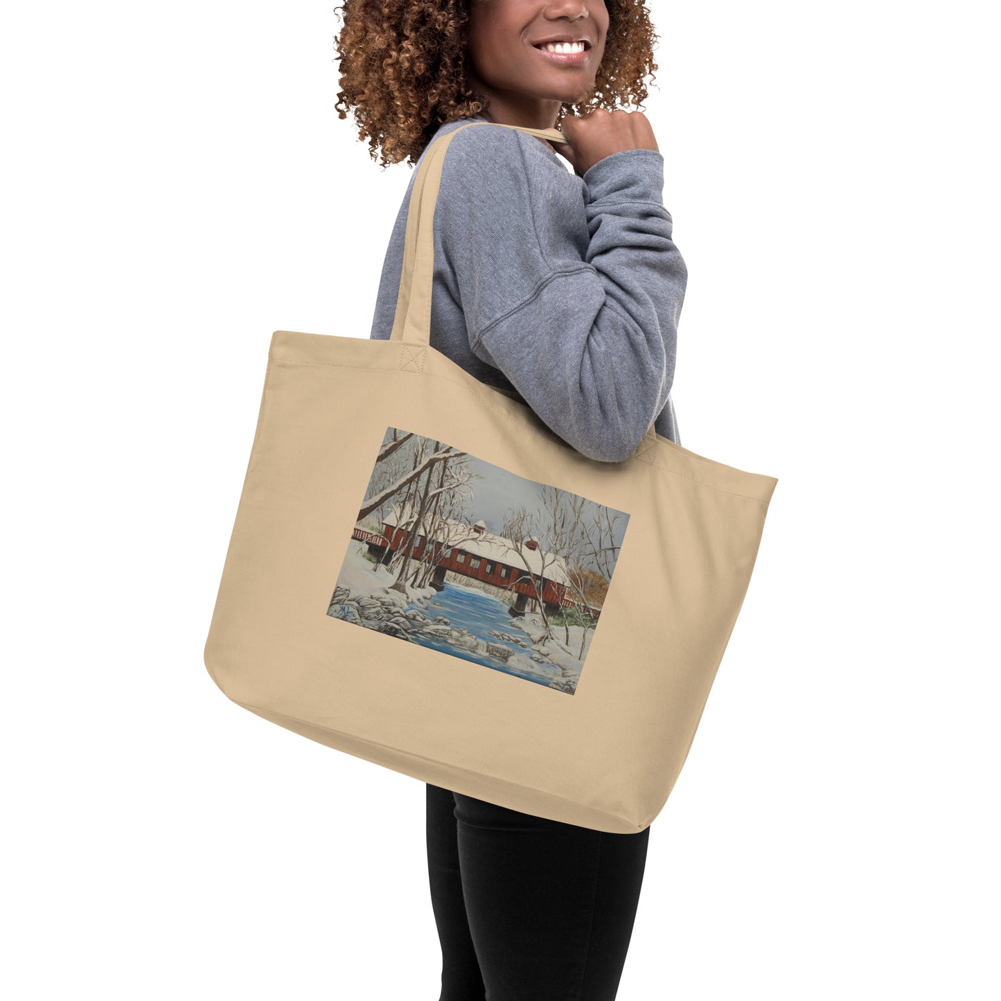 Large organic tote bag