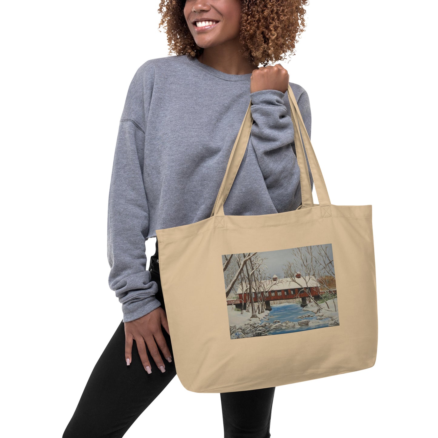 Large organic tote bag