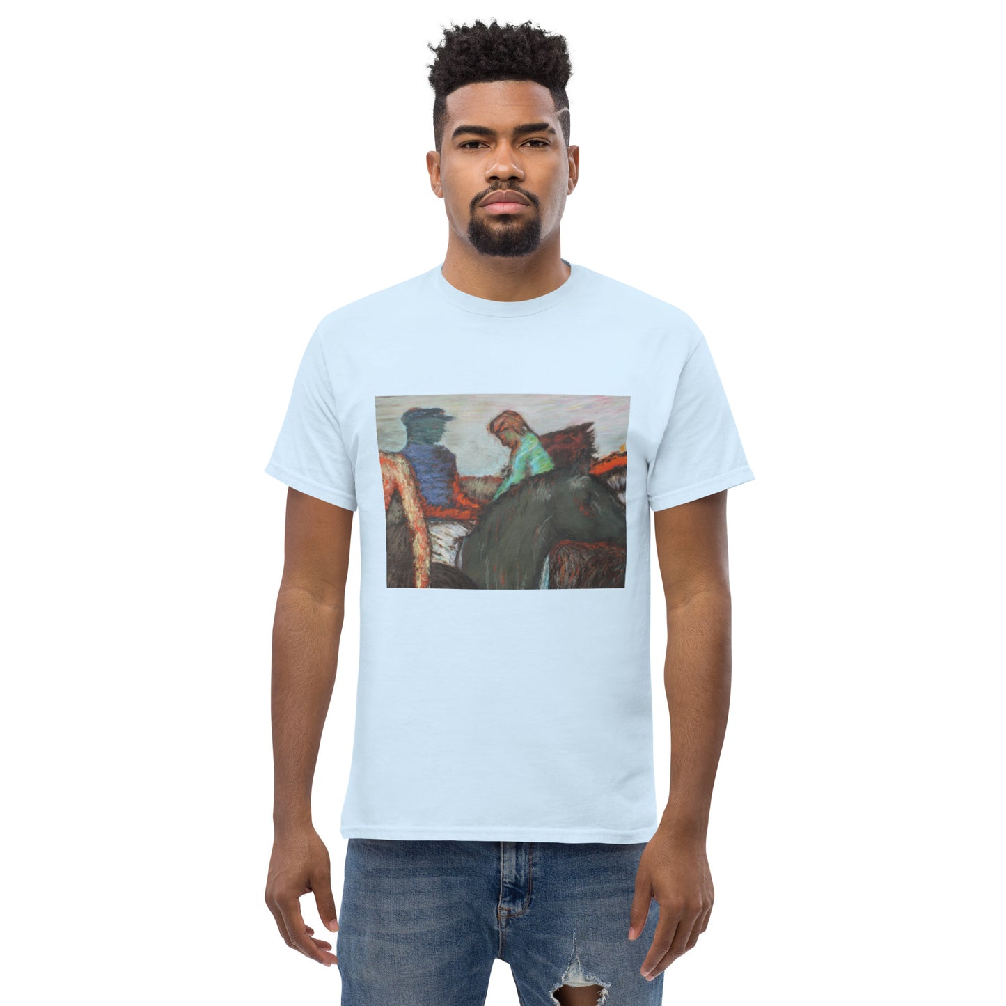 Men's classic t-shirt Degas study Jockeys on race horses