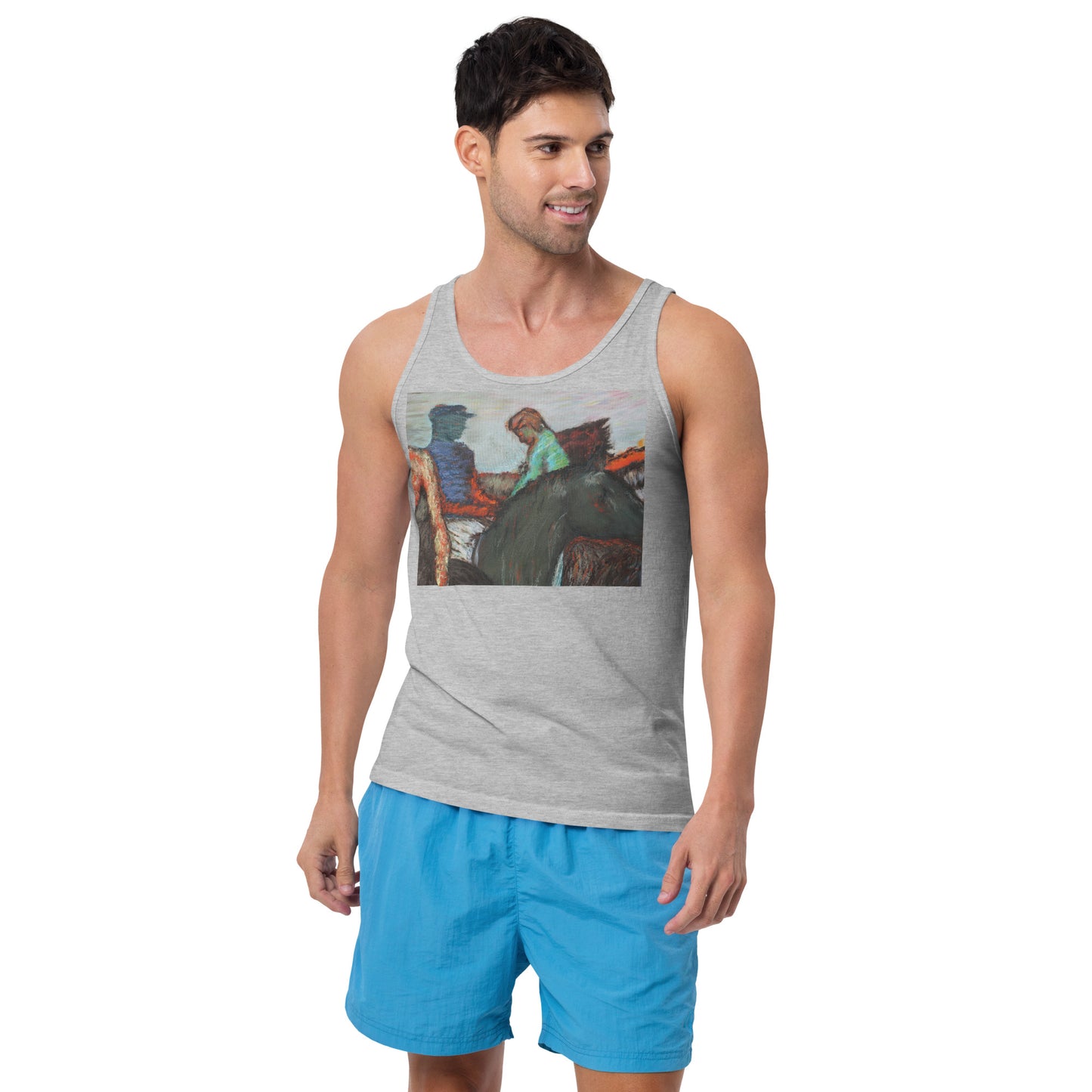 Men's Tank Top Degas study Jockeys on race horses