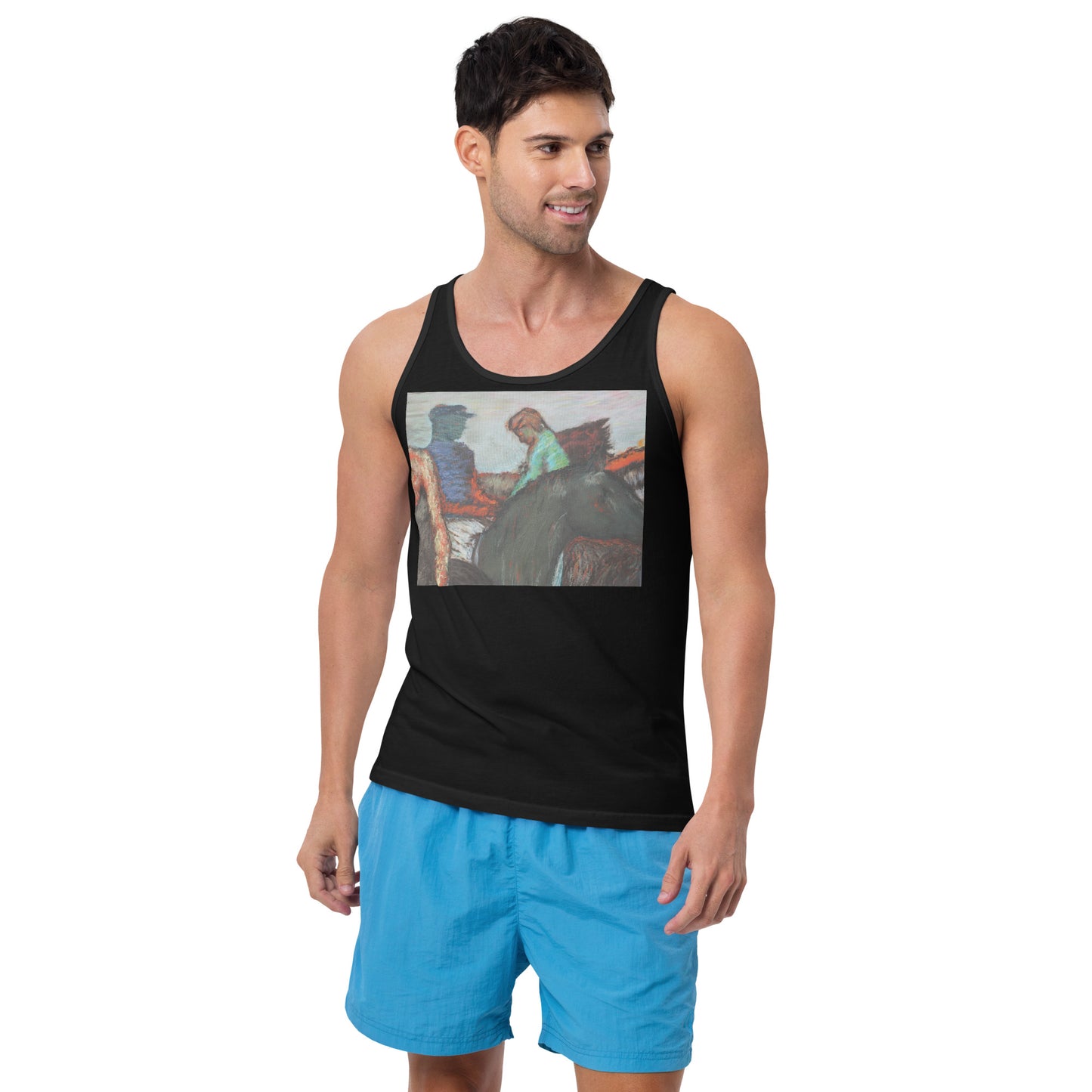 Men's Tank Top Degas study Jockeys on race horses