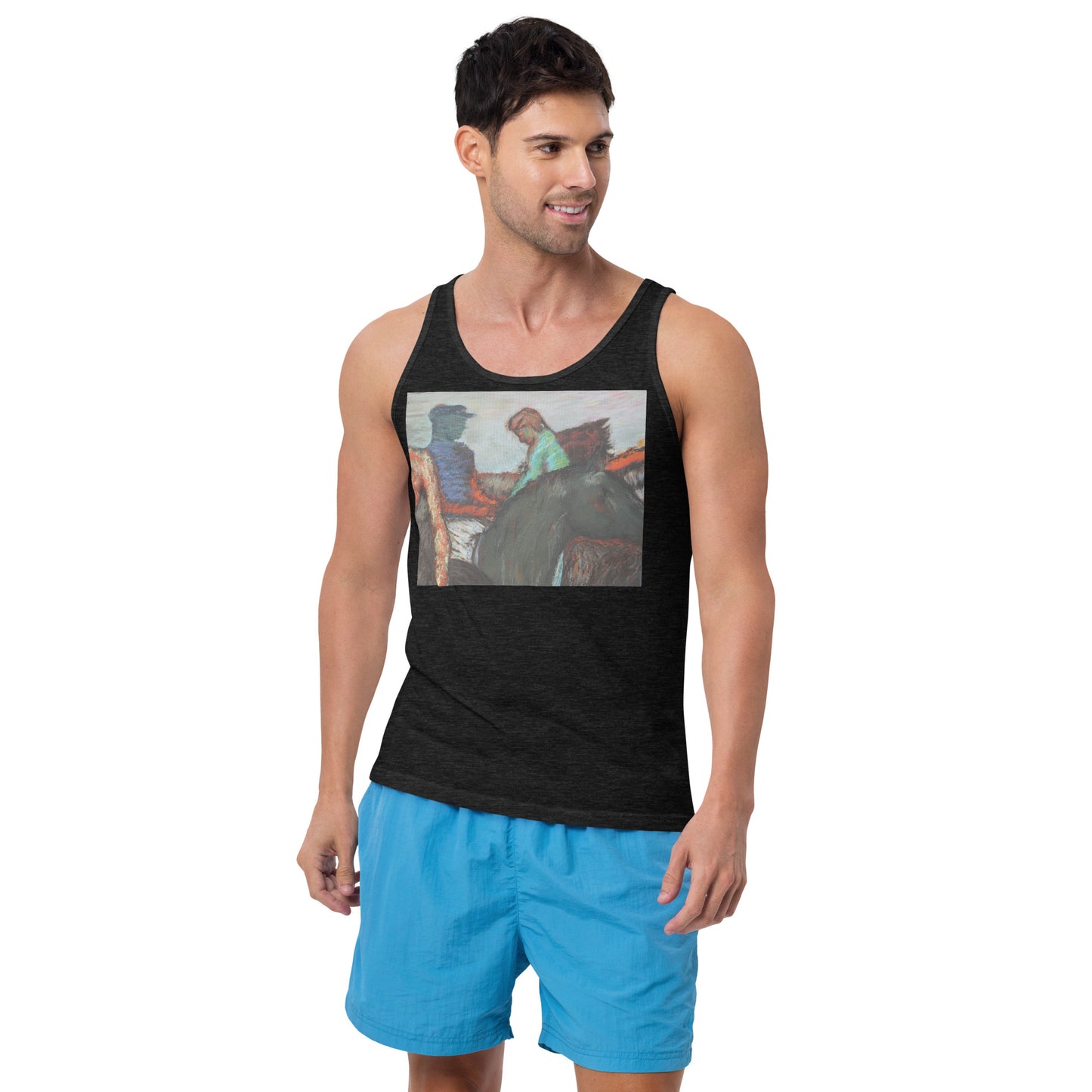 Men's Tank Top Degas study Jockeys on race horses