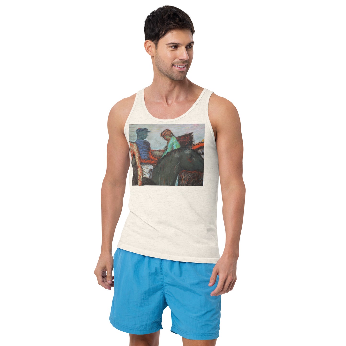 Men's Tank Top Degas study Jockeys on race horses