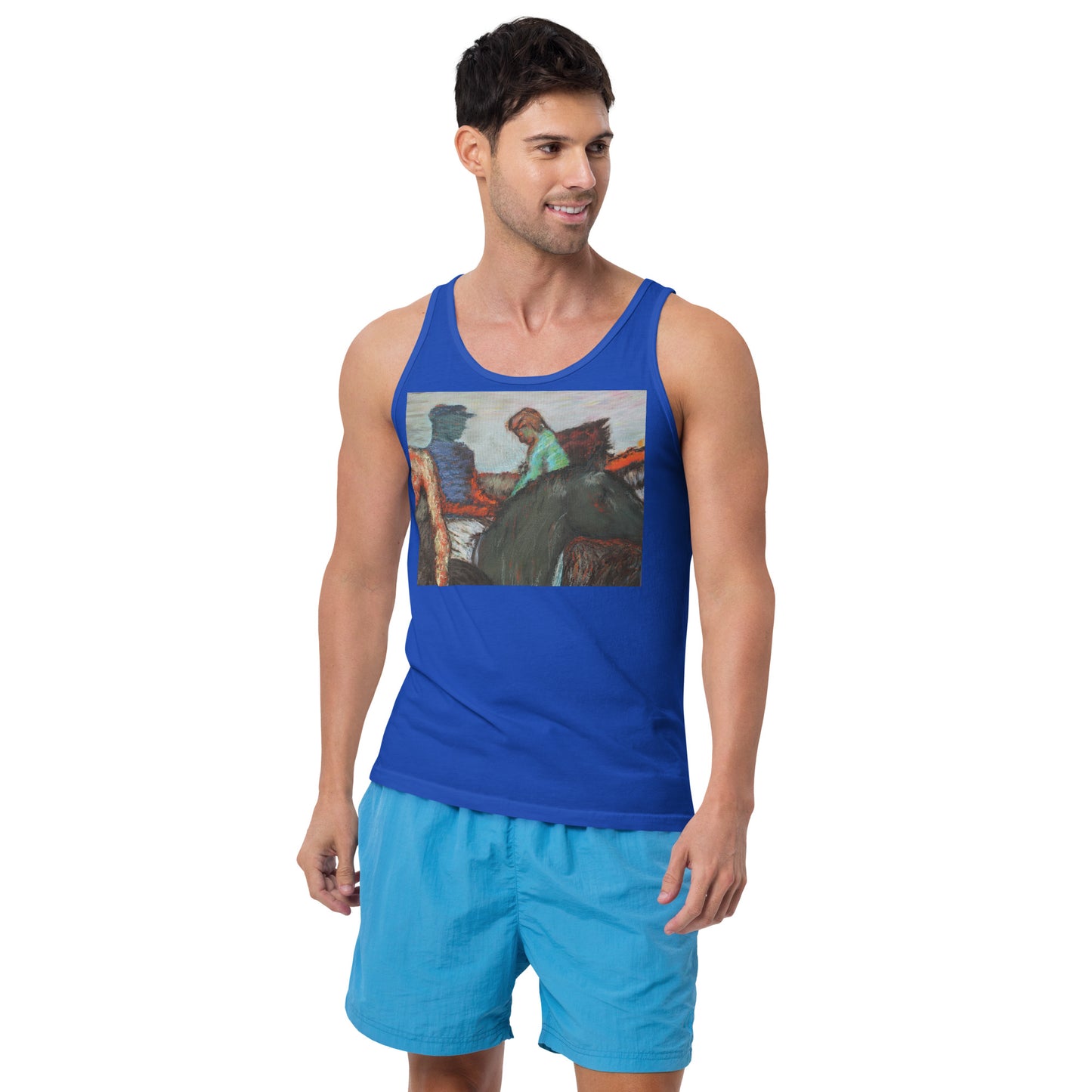 Men's Tank Top Degas study Jockeys on race horses