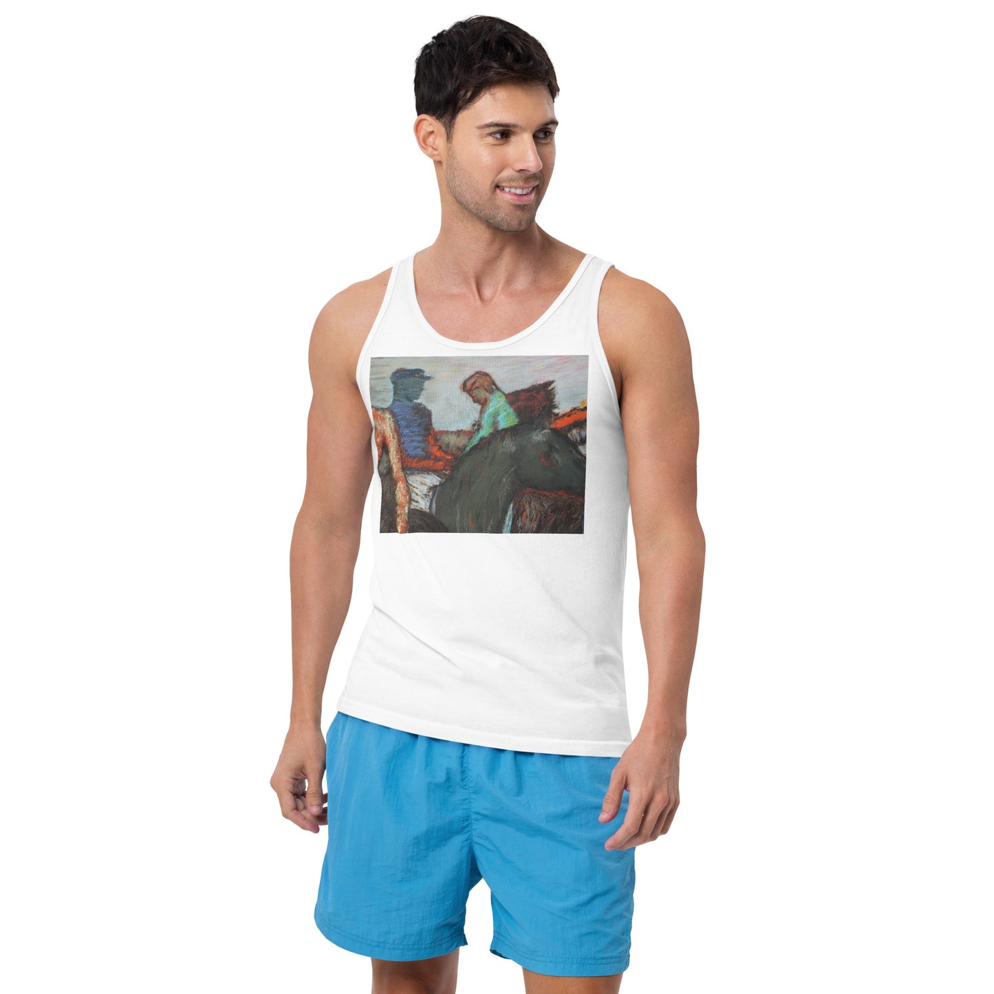 Men's Tank Top Degas study Jockeys on race horses