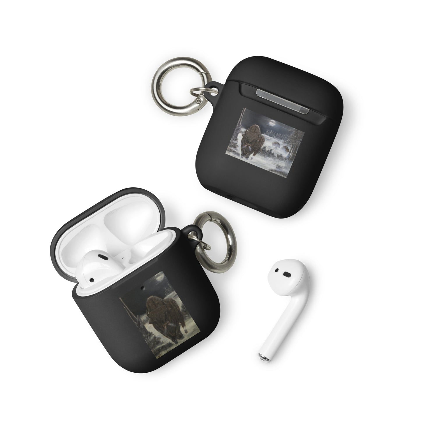 Rubber Case for ear pods Bison Cold Winter Night