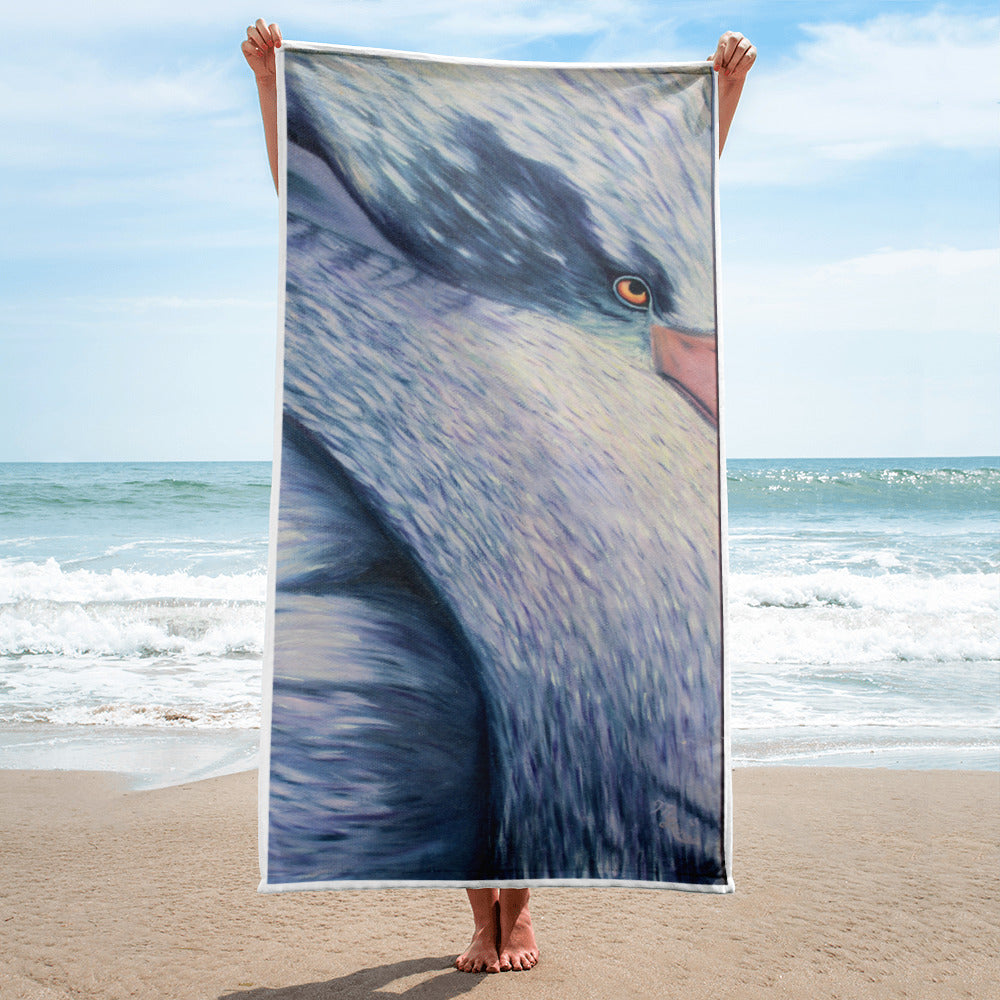 Towel Blue Swan