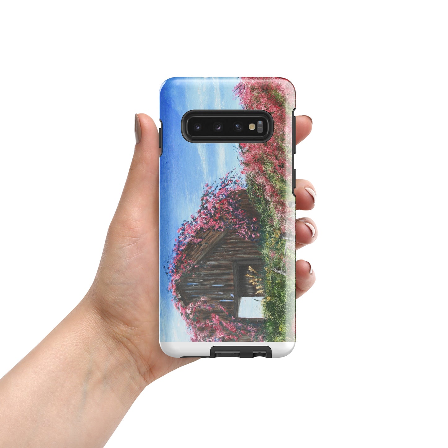 Tough Case for Samsung® with Rustic Barn & Roses Art – Durable Floral Phone Cover