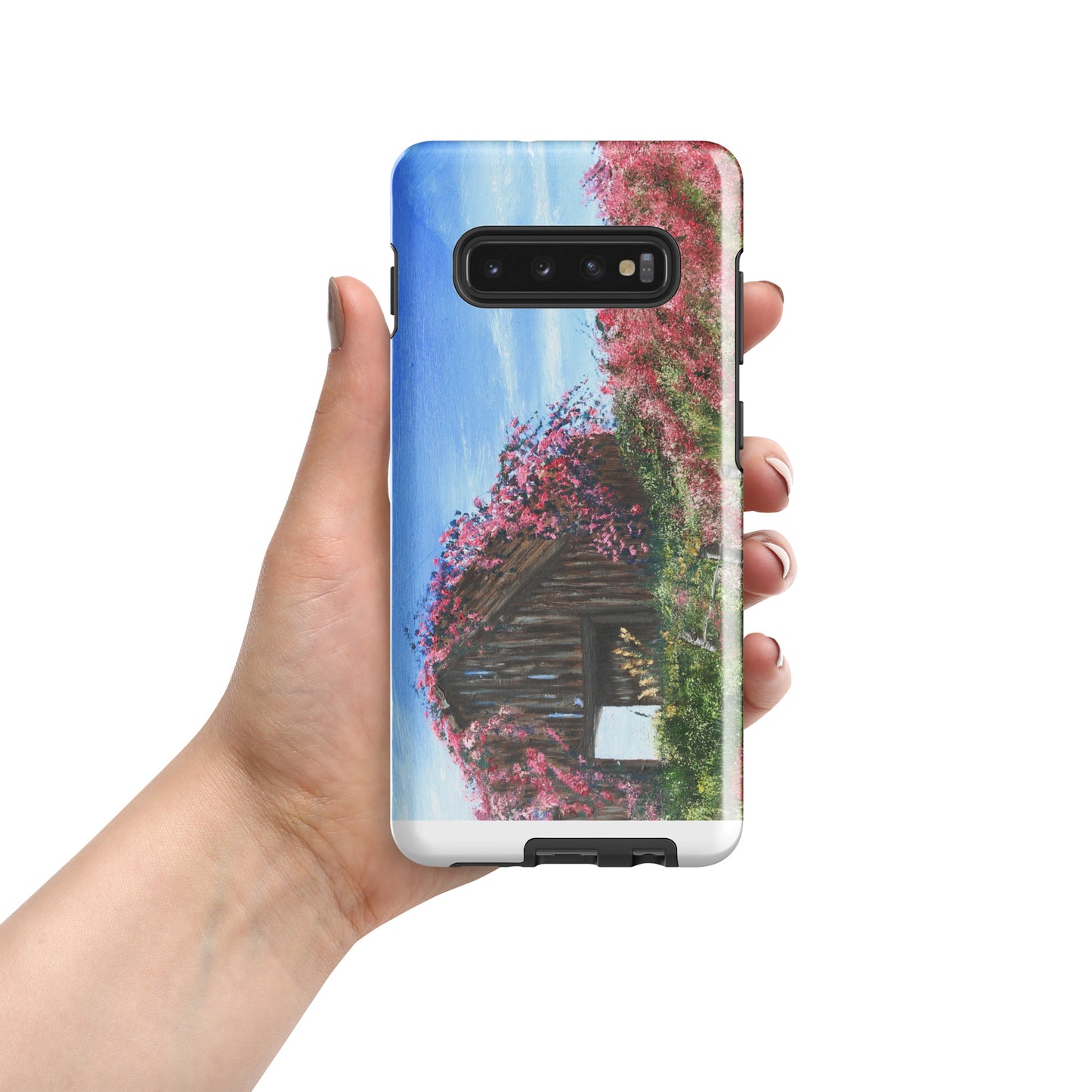 Tough Case for Samsung® with Rustic Barn & Roses Art – Durable Floral Phone Cover