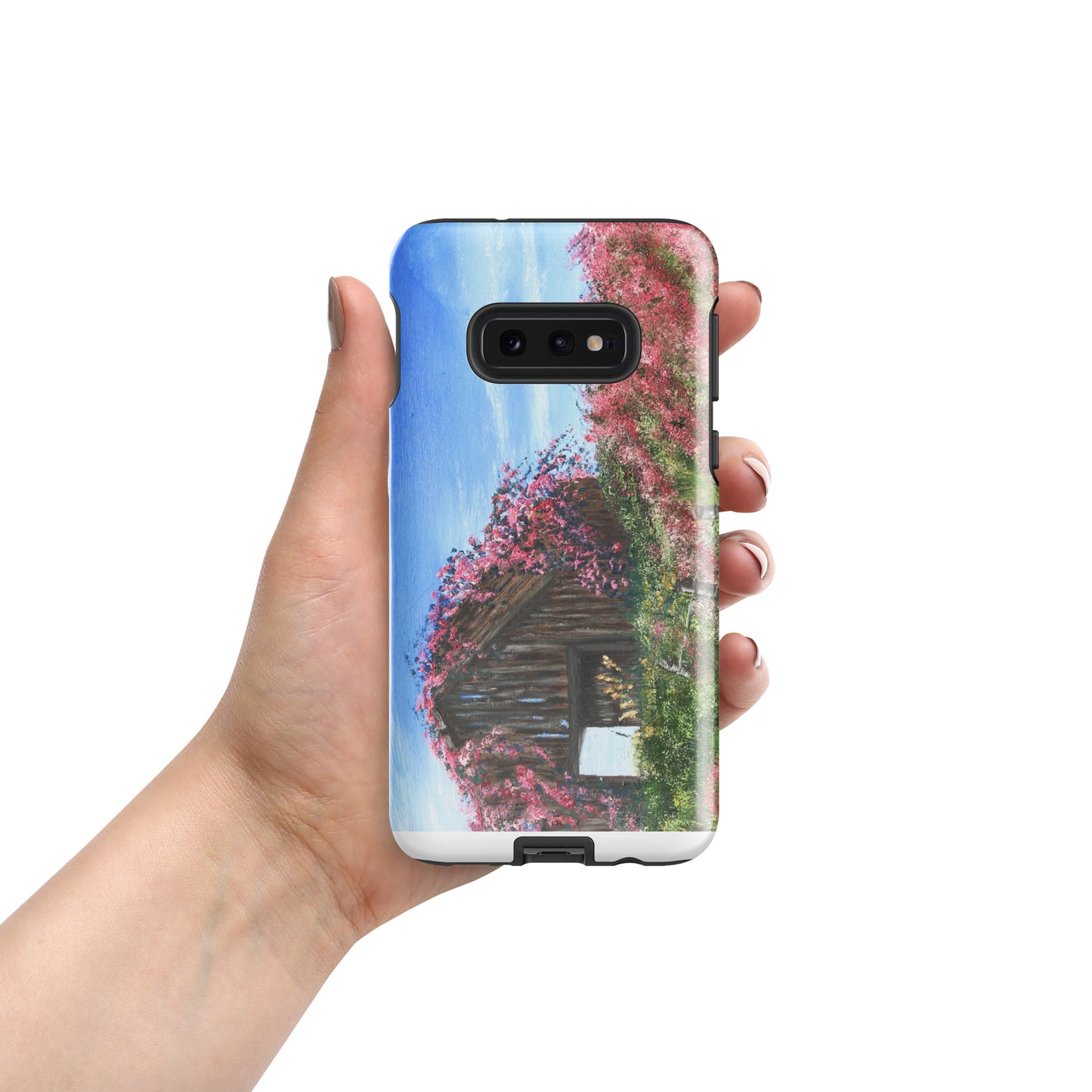 Tough Case for Samsung® with Rustic Barn & Roses Art – Durable Floral Phone Cover