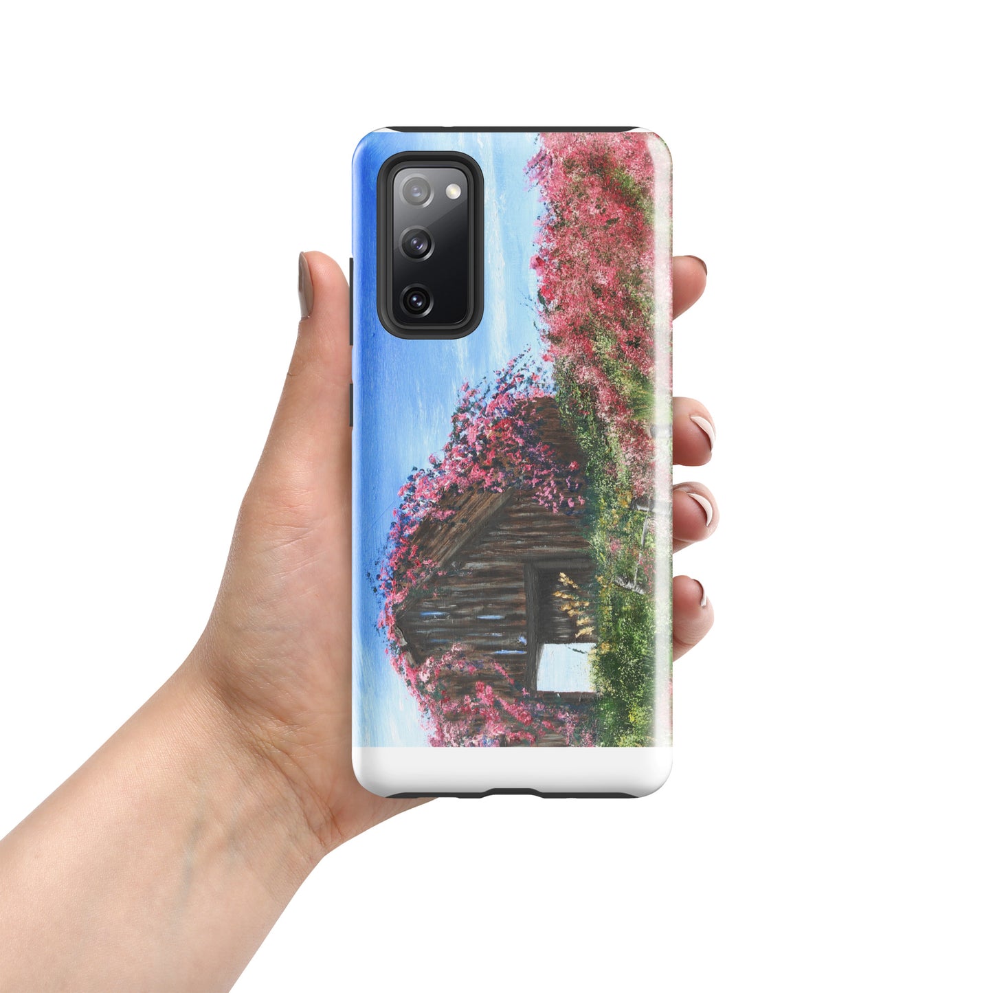 Tough Case for Samsung® with Rustic Barn & Roses Art – Durable Floral Phone Cover