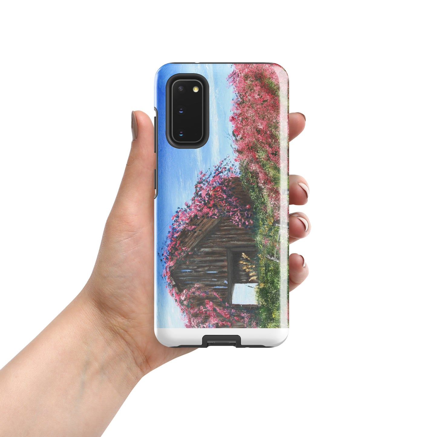 Tough Case for Samsung® with Rustic Barn & Roses Art – Durable Floral Phone Cover