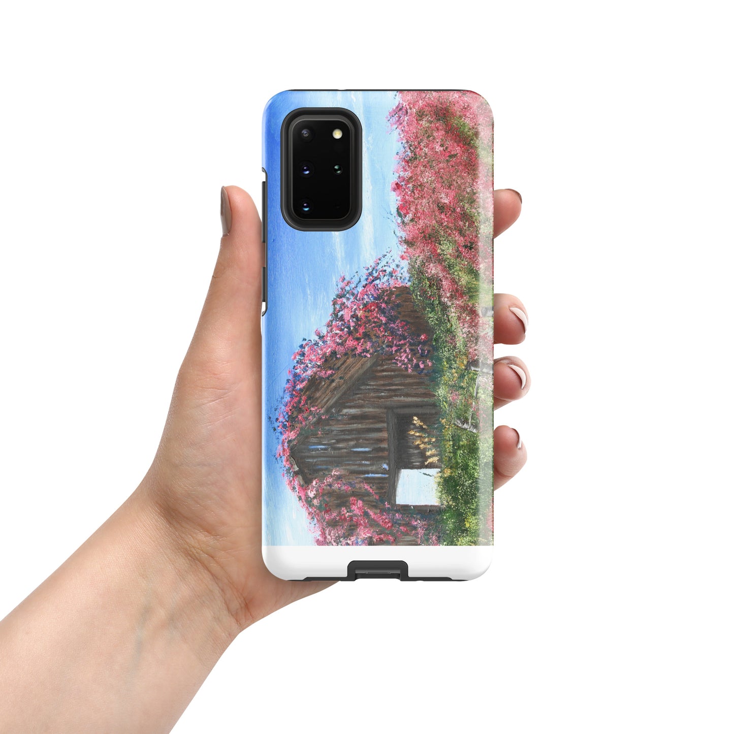 Tough Case for Samsung® with Rustic Barn & Roses Art – Durable Floral Phone Cover