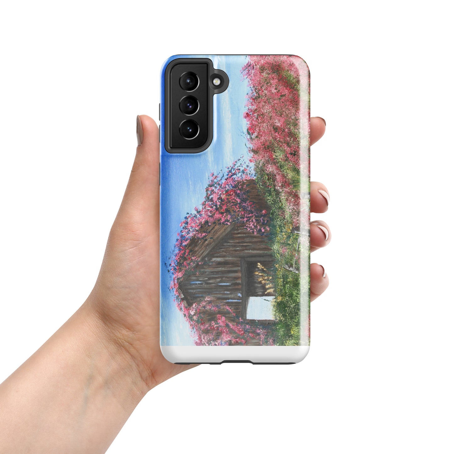 Tough Case for Samsung® with Rustic Barn & Roses Art – Durable Floral Phone Cover