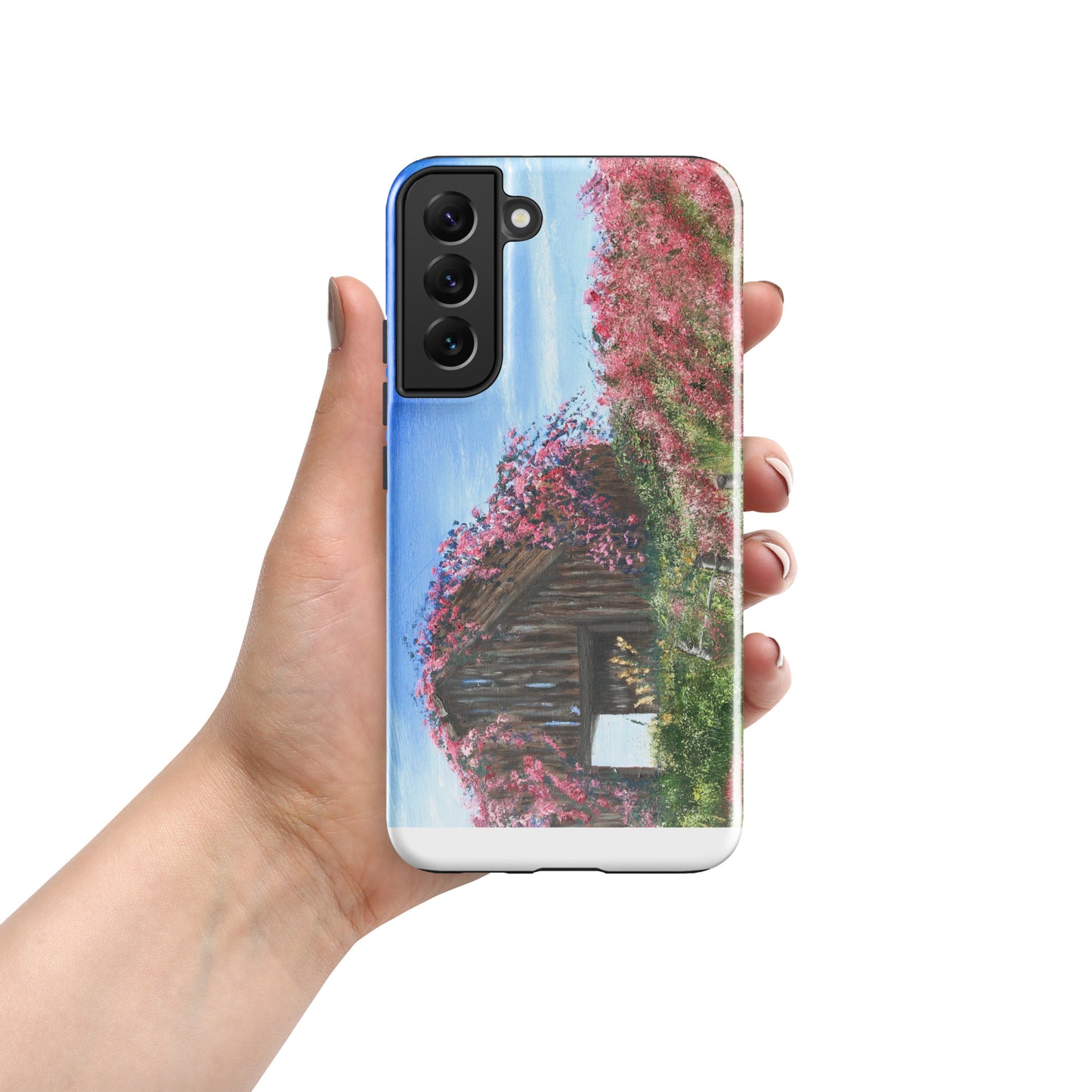 Tough Case for Samsung® with Rustic Barn & Roses Art – Durable Floral Phone Cover