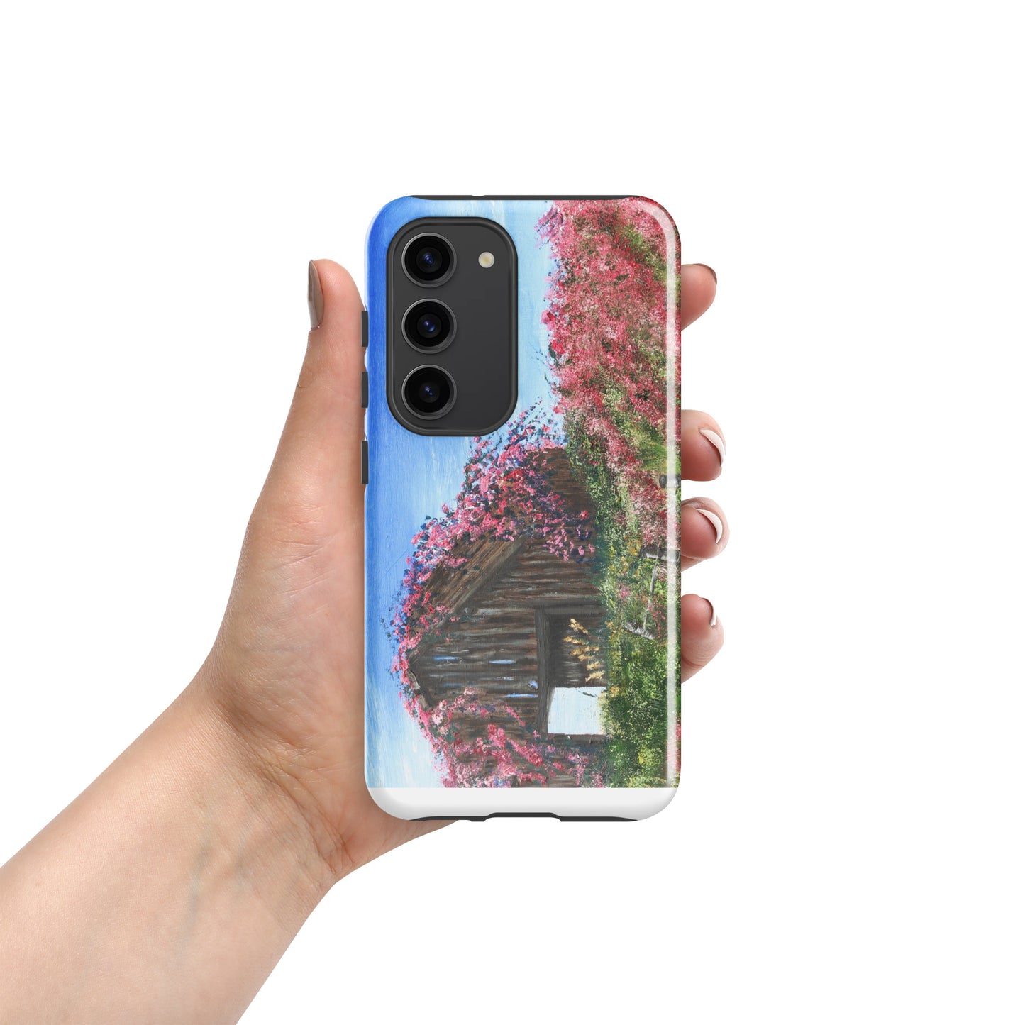 Tough Case for Samsung® with Rustic Barn & Roses Art – Durable Floral Phone Cover