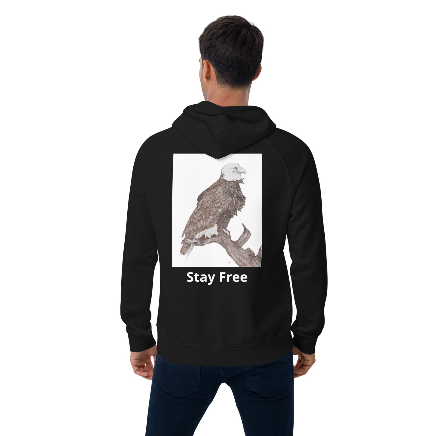 Unisex eco raglan hoodie Eagle