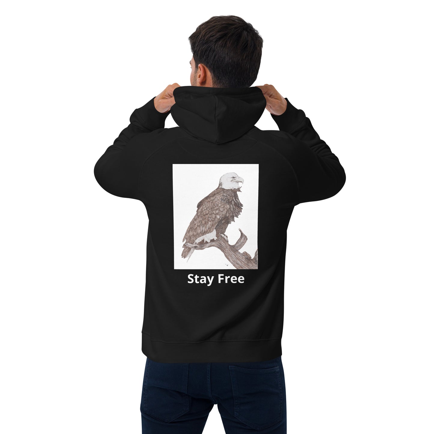 Unisex eco raglan hoodie Eagle