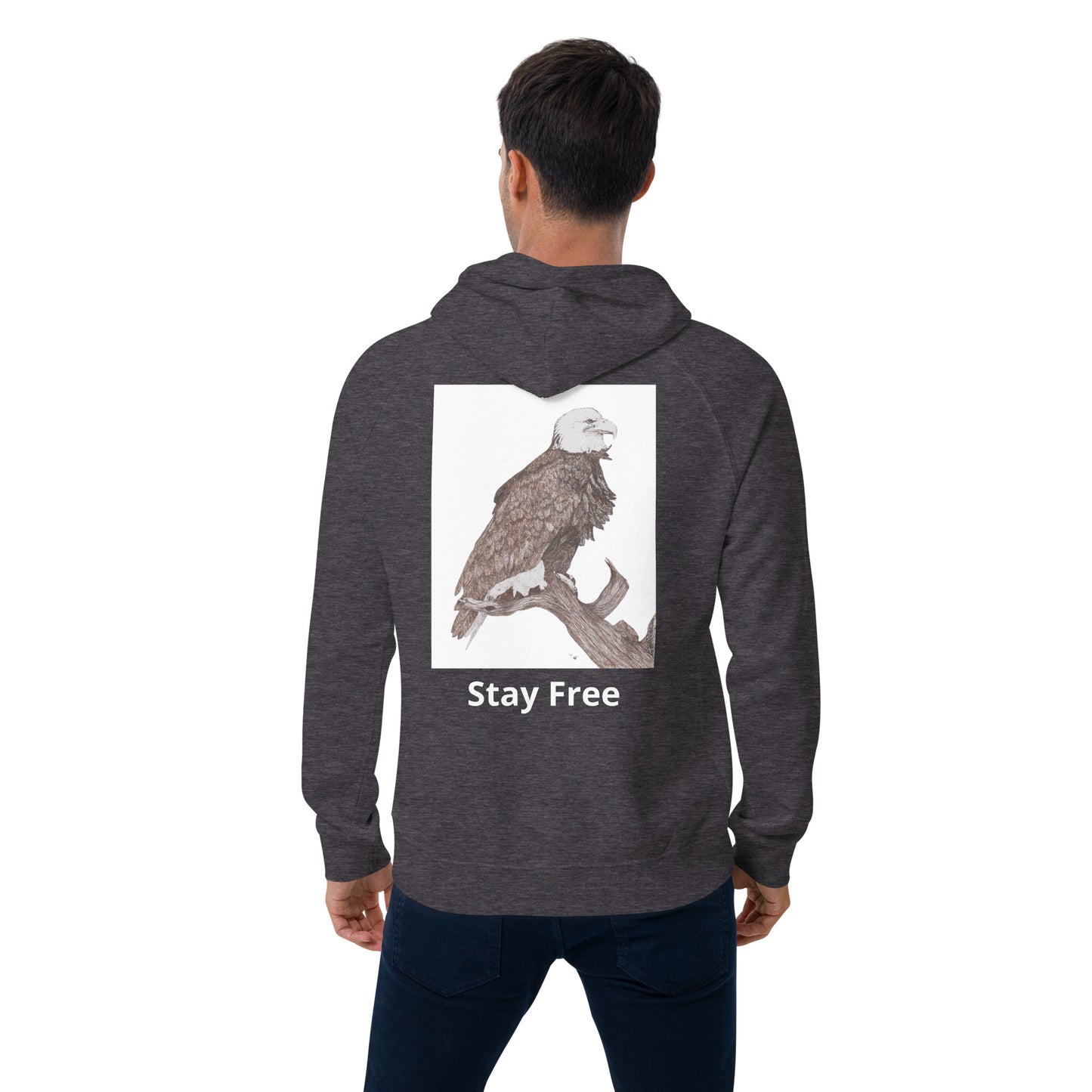 Unisex eco raglan hoodie Eagle