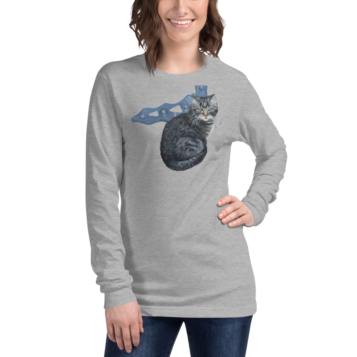 Unisex Long Sleeve Tee Miss Bonnie Barn Cat