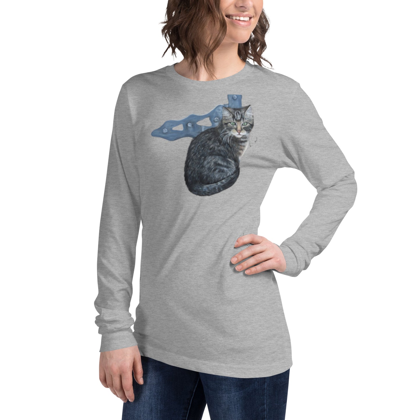 Unisex Long Sleeve Tee Miss Bonnie Barn Cat