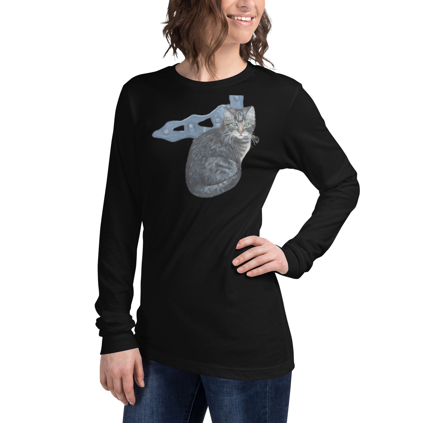 Unisex Long Sleeve Tee Miss Bonnie Barn Cat