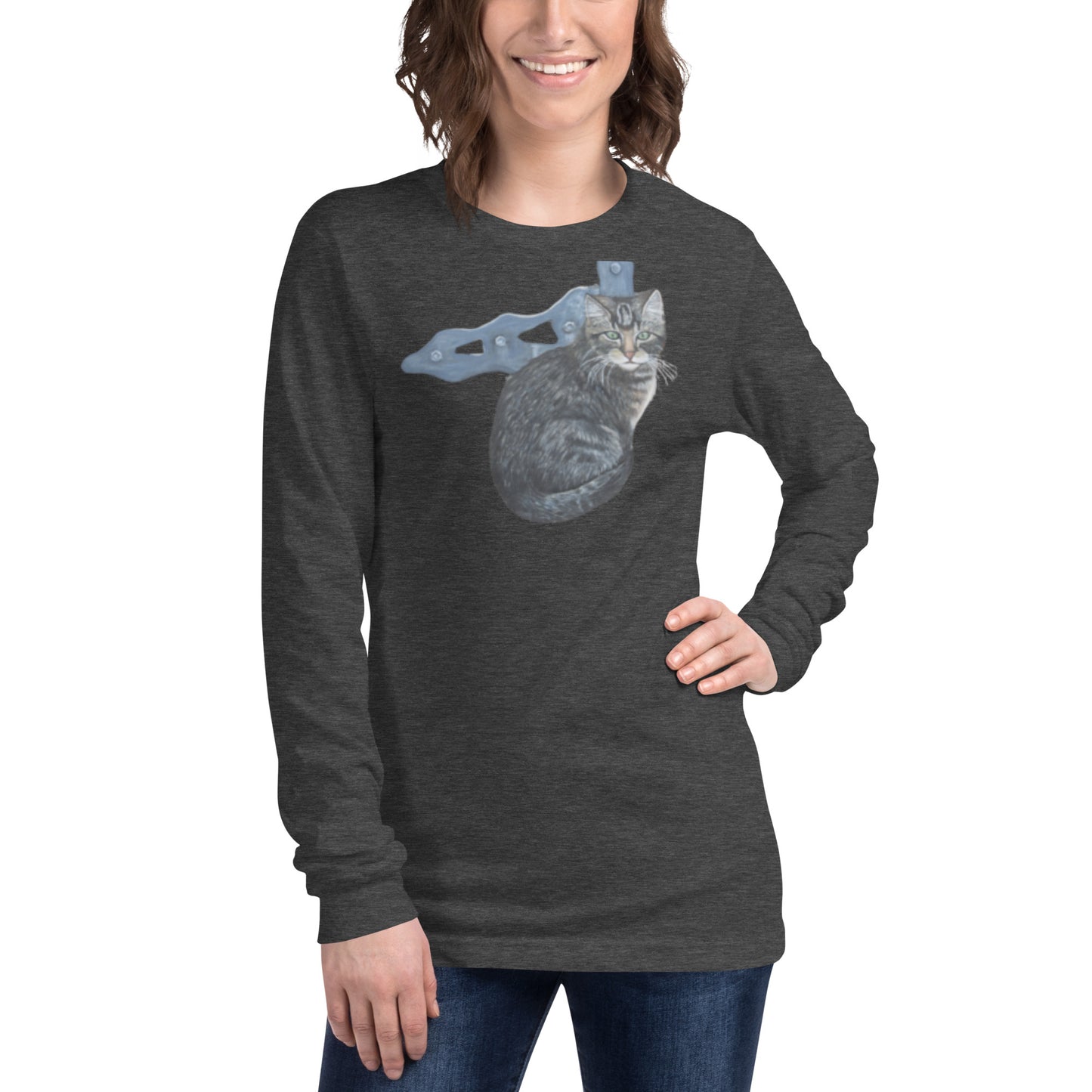 Unisex Long Sleeve Tee Miss Bonnie Barn Cat