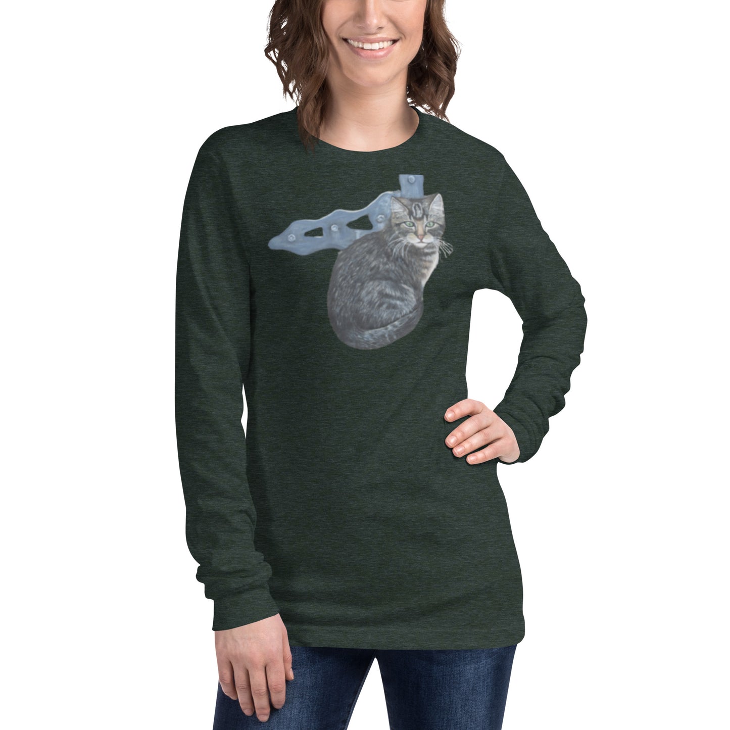 Unisex Long Sleeve Tee Miss Bonnie Barn Cat