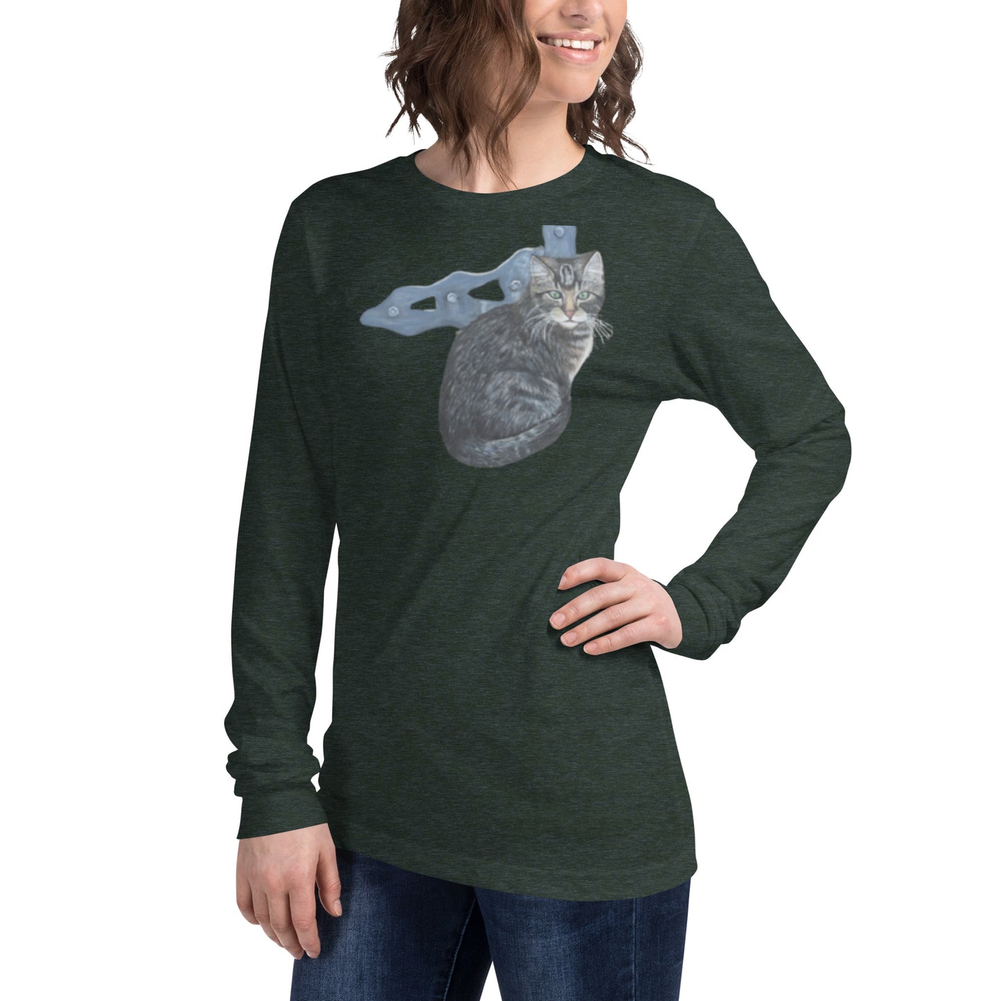 Unisex Long Sleeve Tee Miss Bonnie Barn Cat