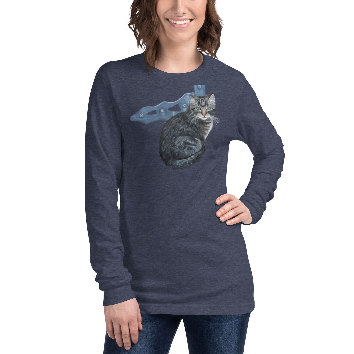 Unisex Long Sleeve Tee Miss Bonnie Barn Cat