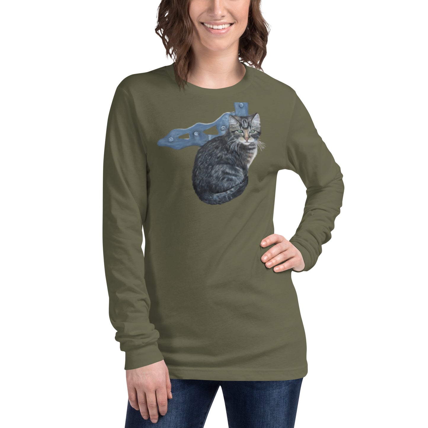 Unisex Long Sleeve Tee Miss Bonnie Barn Cat