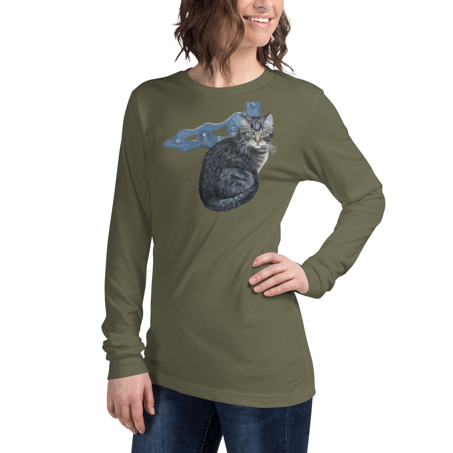 Unisex Long Sleeve Tee Miss Bonnie Barn Cat