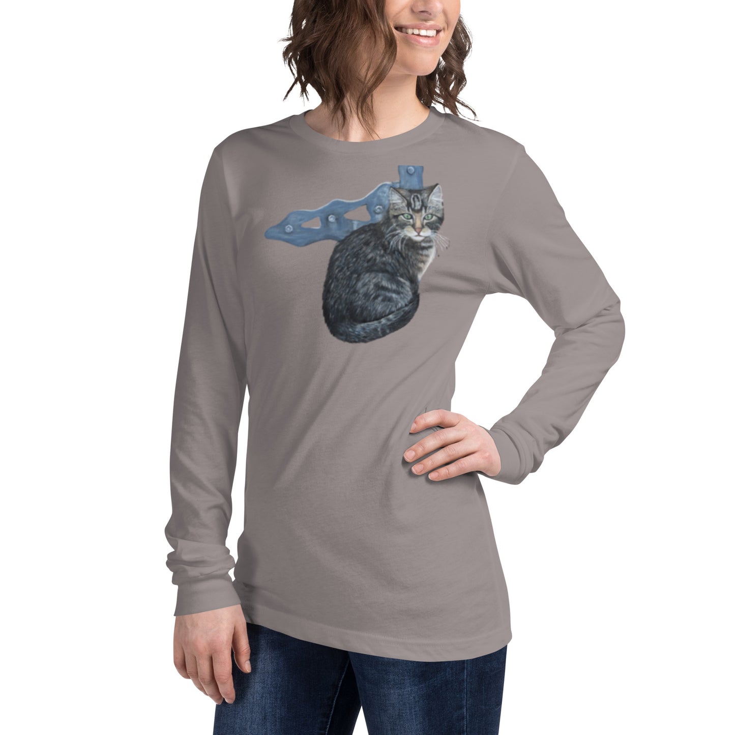 Unisex Long Sleeve Tee Miss Bonnie Barn Cat