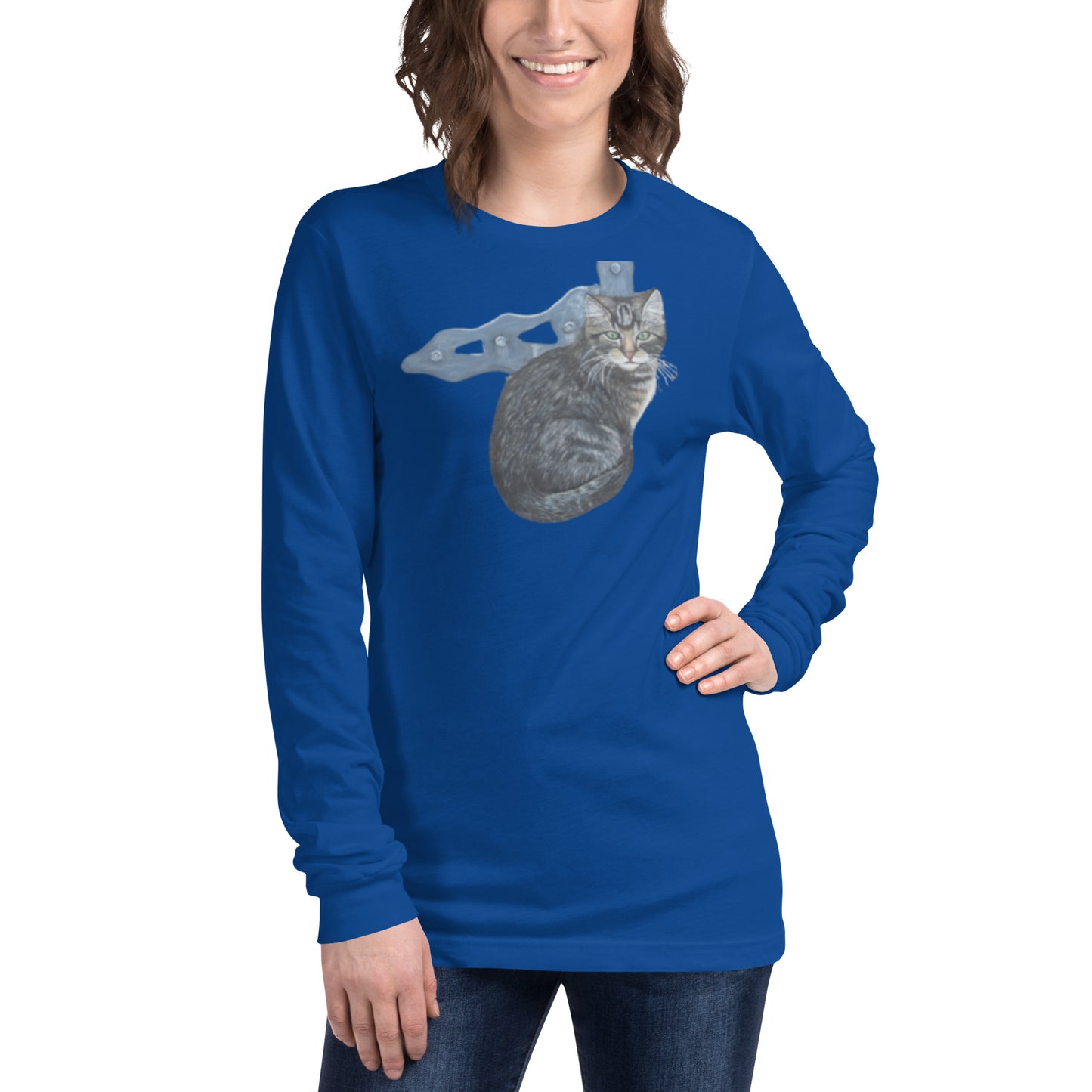 Unisex Long Sleeve Tee Miss Bonnie Barn Cat