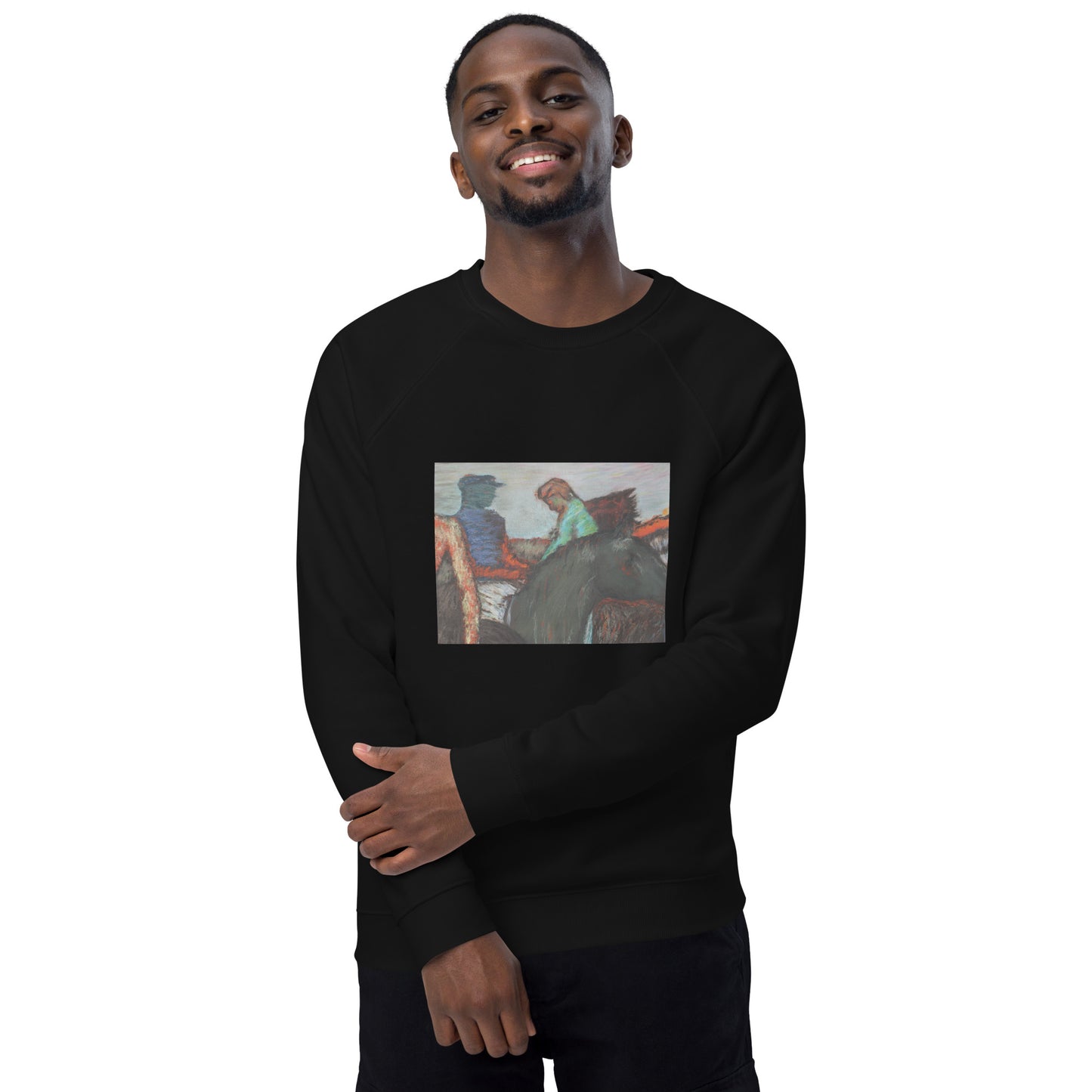 Unisex organic raglan sweatshirt