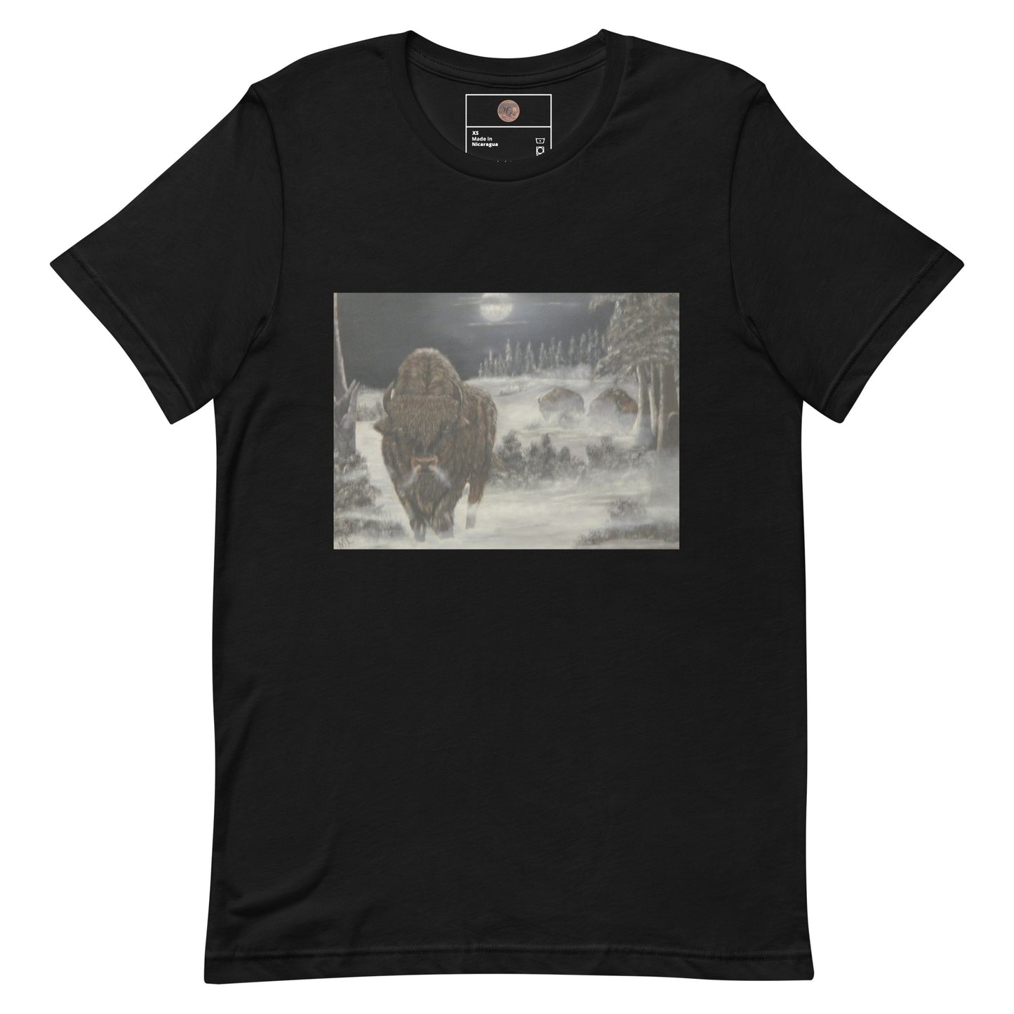 Unisex t-shirt Bison Cold Winter Night