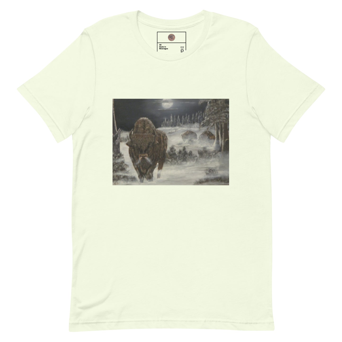 Unisex t-shirt Bison Cold Winter Night