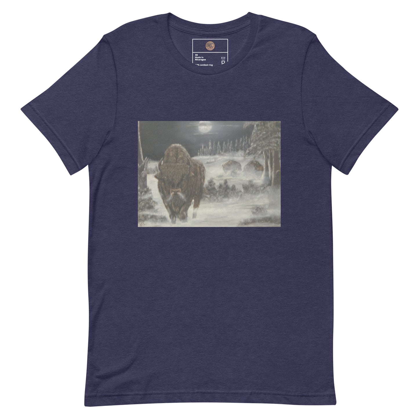 Unisex t-shirt Bison Cold Winter Night