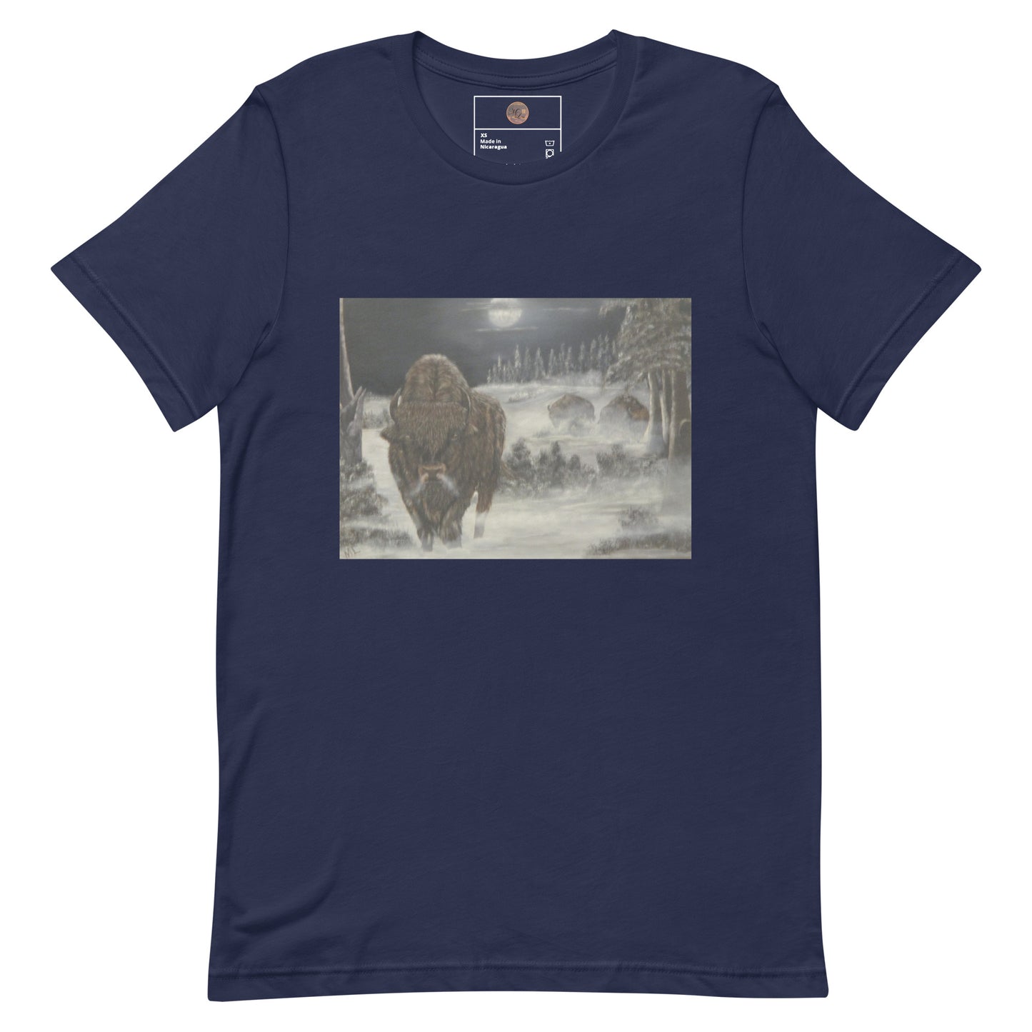 Unisex t-shirt Bison Cold Winter Night