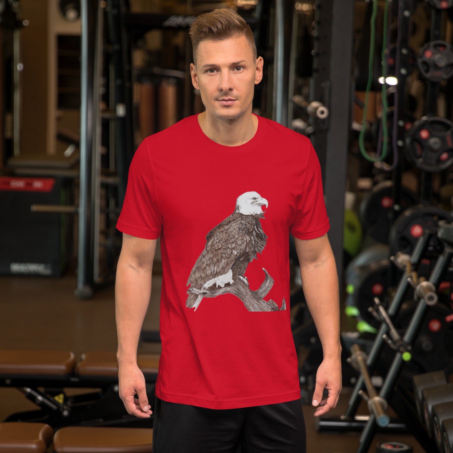 Bold Eagle Graphic Unisex T-Shirt – Perfect Patriotic Wear for Everyday Style | Stand Out with Fierce American Spirit