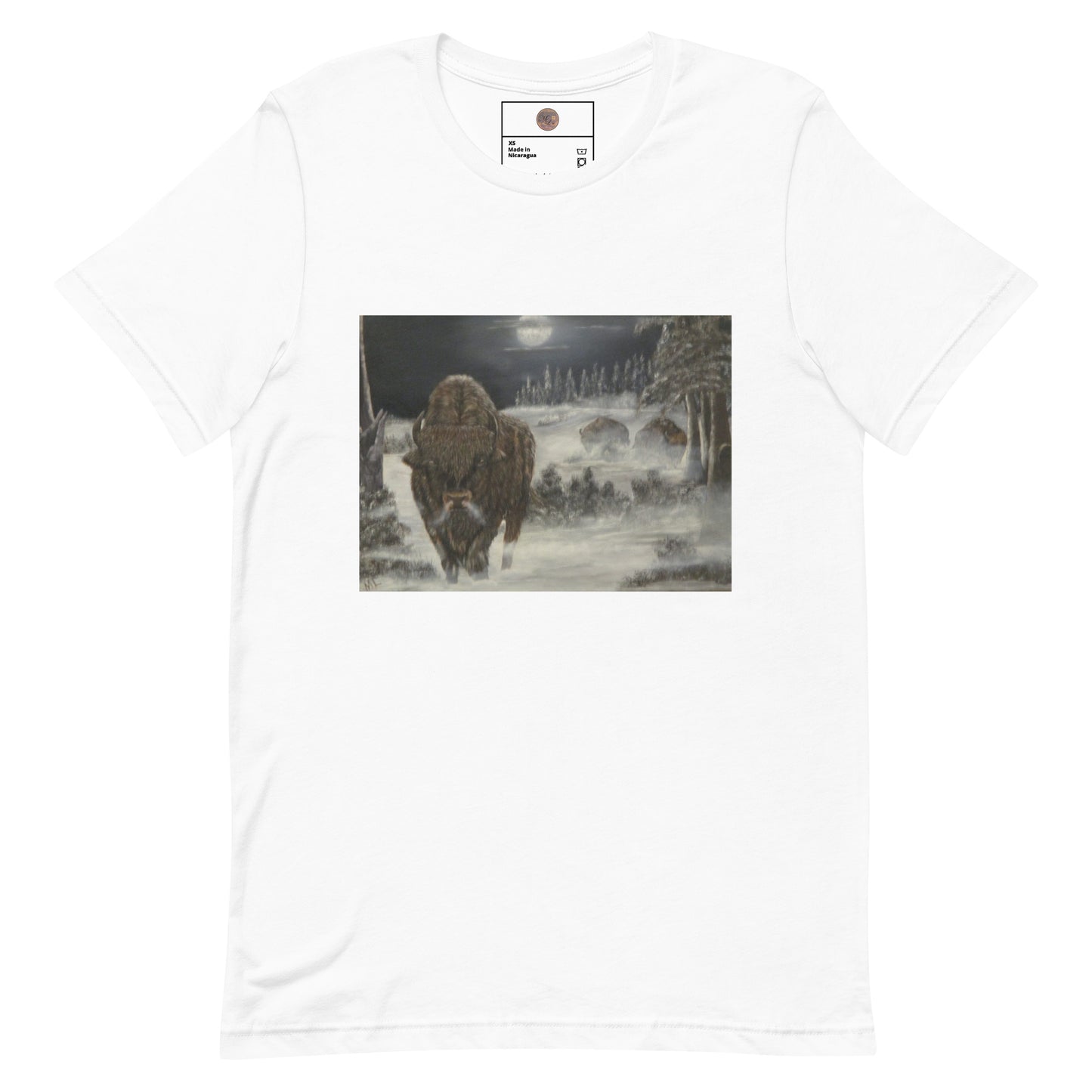 Unisex t-shirt Bison Cold Winter Night