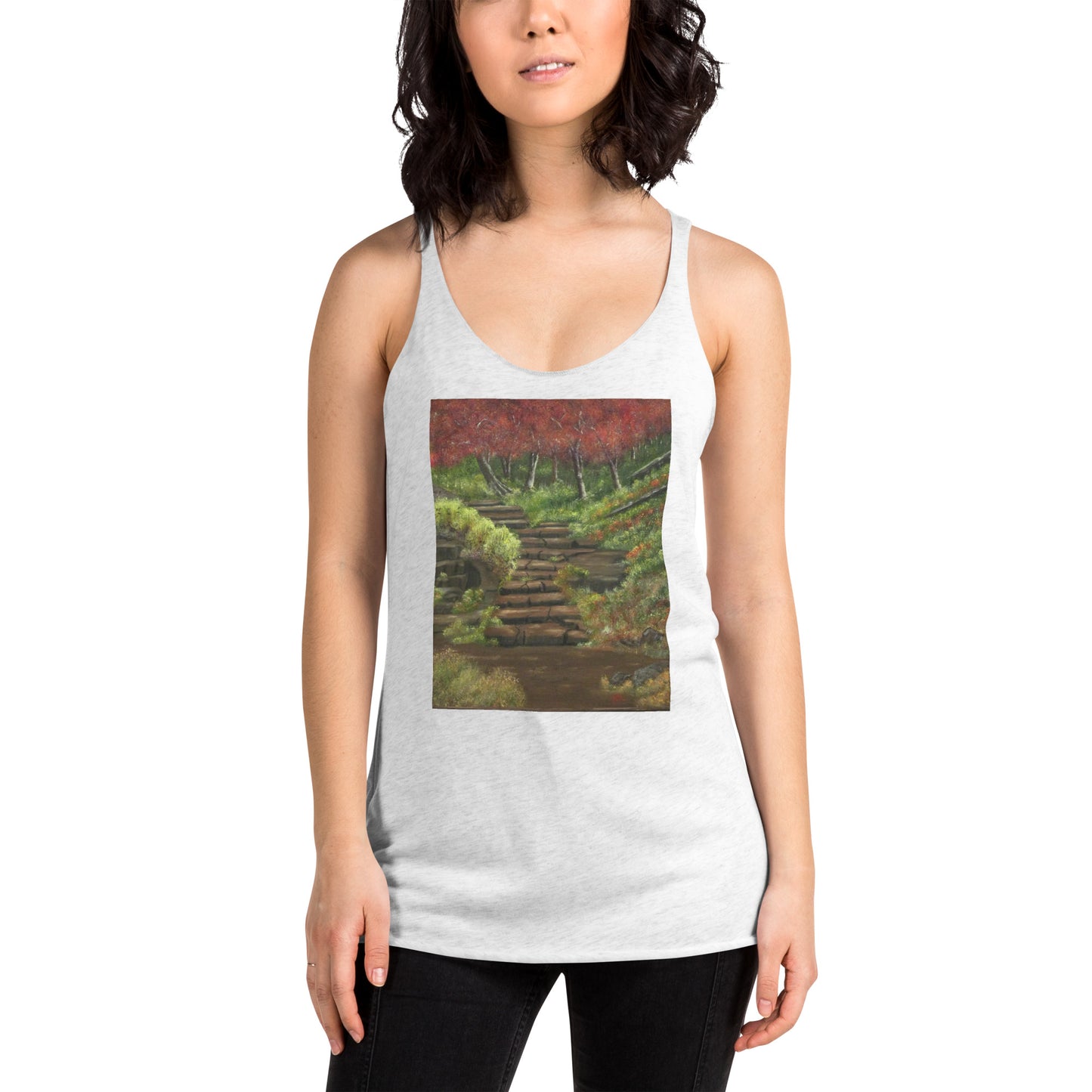 Women's Racerback Tank Steps to Adventure