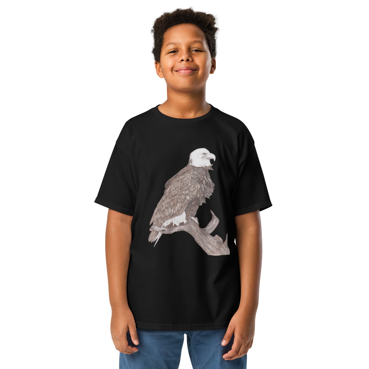 Youth classic tee with Eagle print