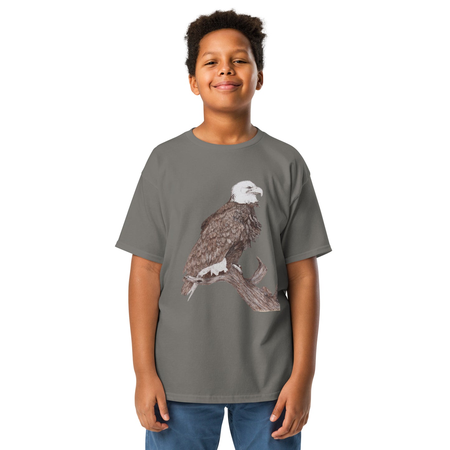 Youth classic tee with Eagle print