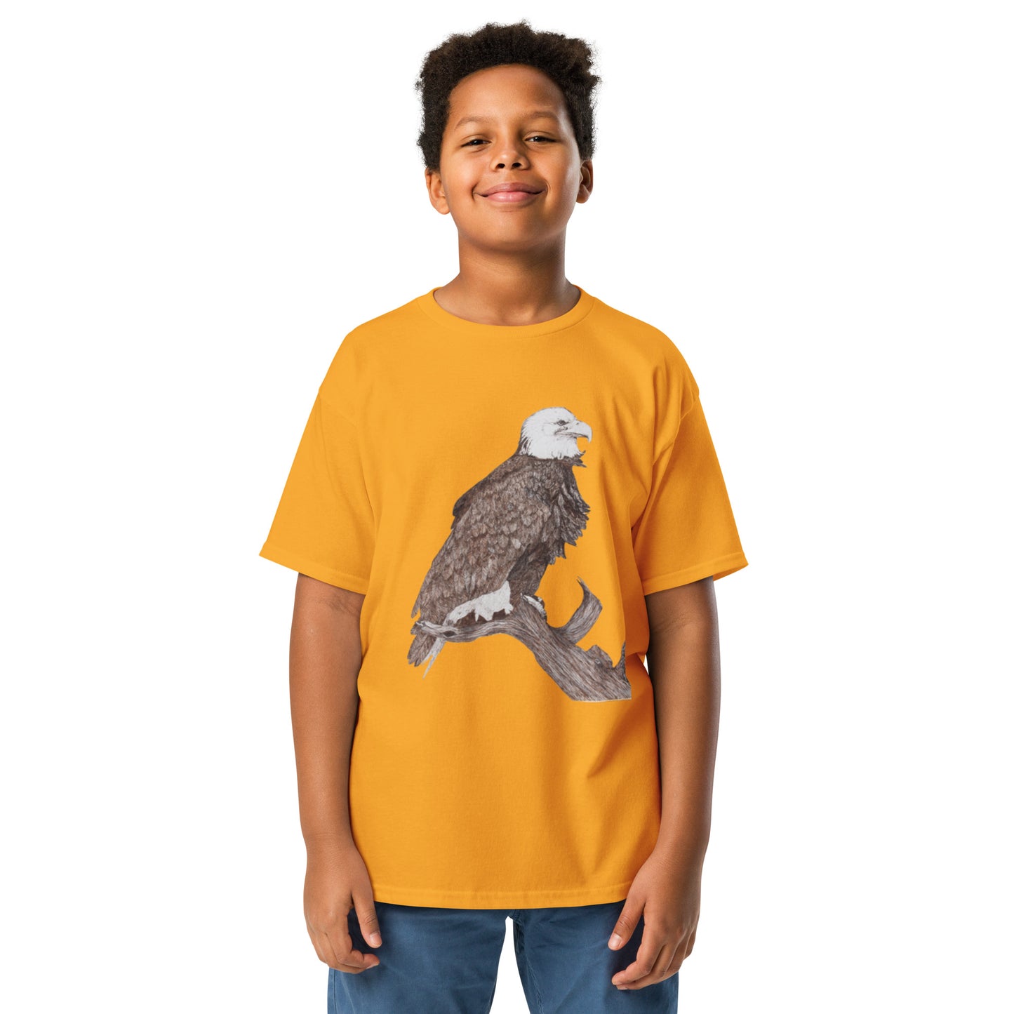 Youth classic tee with Eagle print